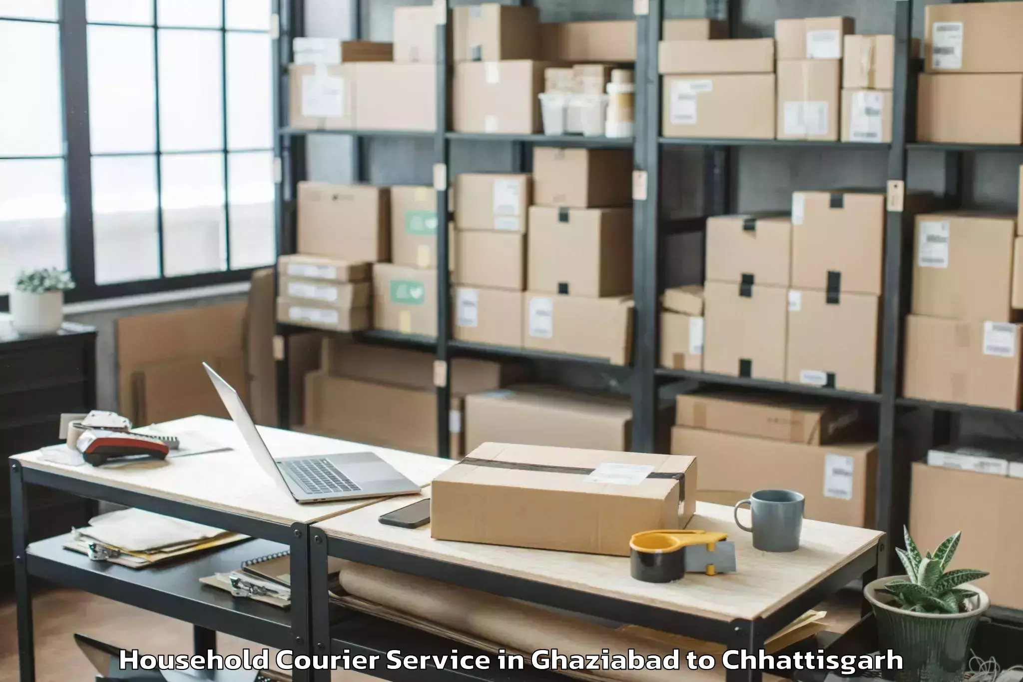 Top Ghaziabad to Kunkuri Household Courier Available